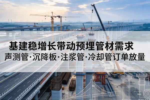 化隆基建稳增长带动预埋监测管材需求,声测管、沉降板、注浆管订单持续放量