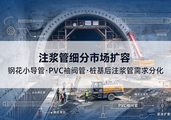化隆注浆管细分市场扩容，隧道钢花小导管、PVC 袖阀管、桩基后注浆管需求分化